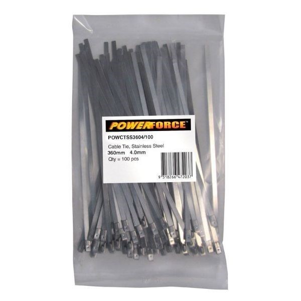 Powerforce Cable Tie 316SS 360MM X 4.6MM 100PK November Monster Sale Extended!