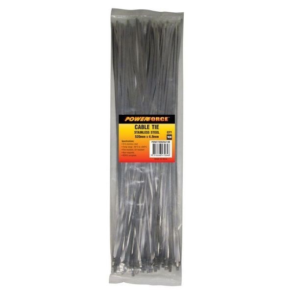Powerforce Cable Tie 316SS 520MM X 4.6MM 100PK November Monster Sale Extended!