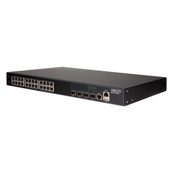Edgecore 24 Port Managed L2+/L3 Lite PoE Gigabit Ethernet Switch With 4 X SFP+ 10G Uplink Ports. IPv6 Management With Low Power Consumption And Fanless Design. 30 Watts PoE+.