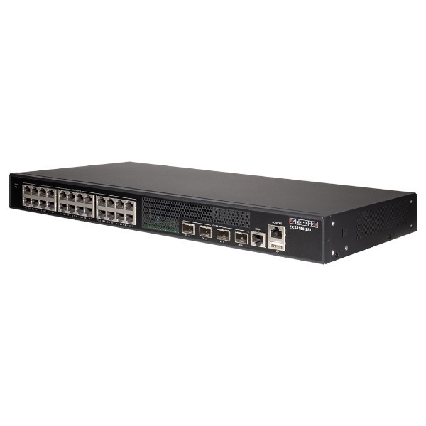 Edgecore 24 Port Managed L2+/L3 Lite Gigabit Ethernet Switch With 4 X SFP+ 10G Uplink Ports. IPv6 Management With Low Power Consumption And Fanless Design.