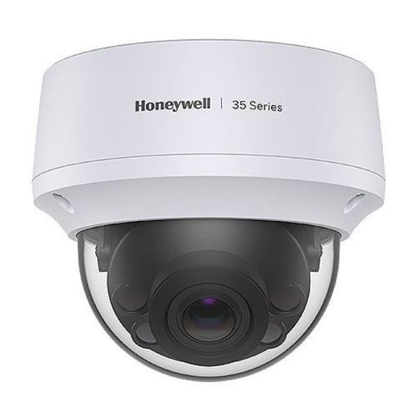 Honeywell 35 Series 5MP WDR Ir Ip Dome Camera With Motorized Focus Up To 40M Ir. Rugged Outdoor Ip66 Housing. Ik10 Vandal Resitant. PoE (Ieee 802.3Af) Or 12VDC. True WDR, 120dB. Auto (Icr) / Color