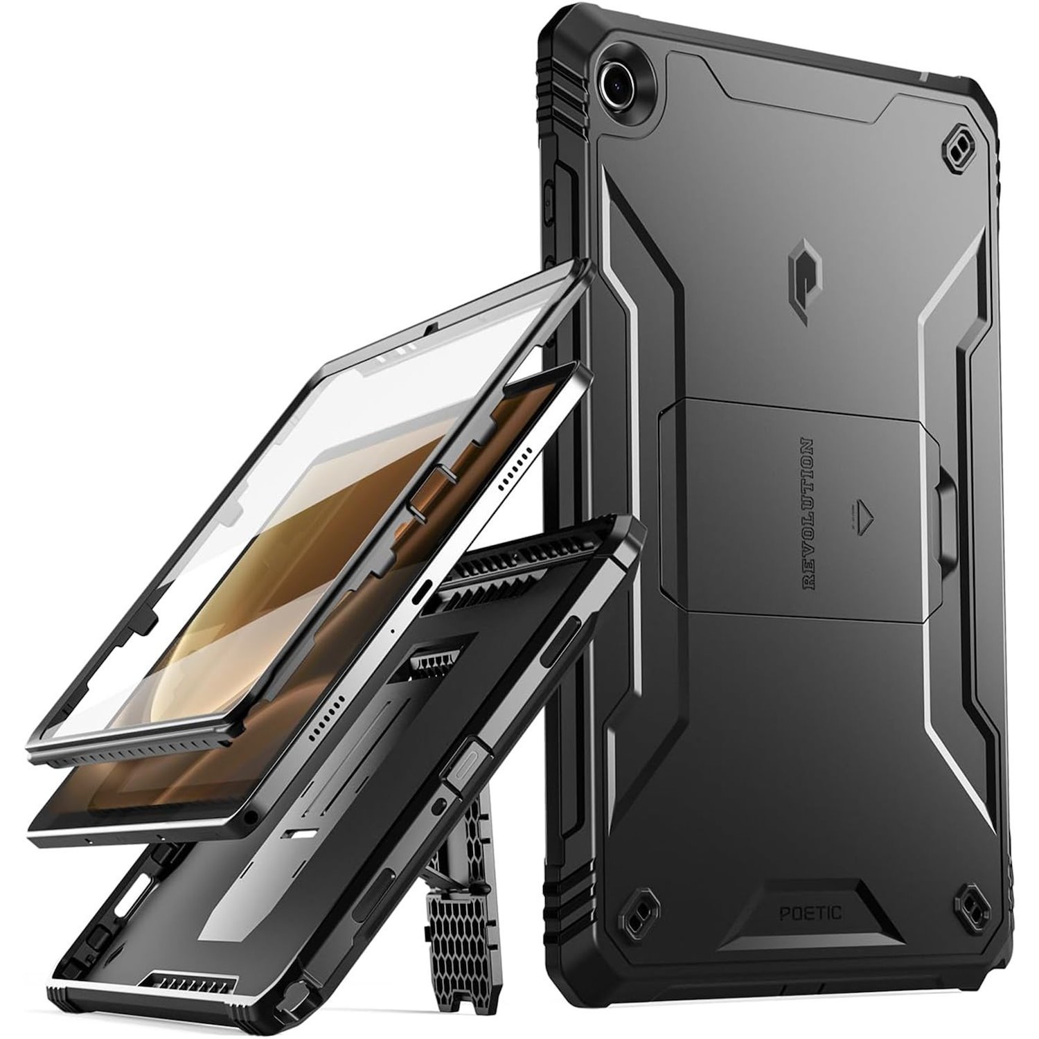 Poetic Revolution Rugged Case with built in Screen Protector for Samsung Galaxy Tab A9+ (SM-X210/ SM-X216)