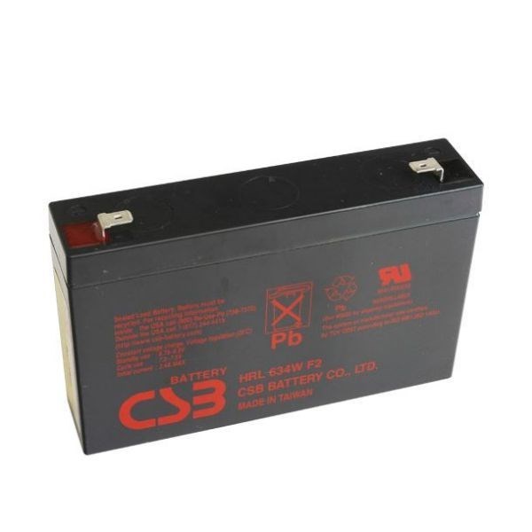 CSB 6V 34W 9Ah Replacement Battery For 5P Rack Mount Models: 5P650iR (2), 5P850iR (4), 5P1150iR (4), 5P1550iR (6)