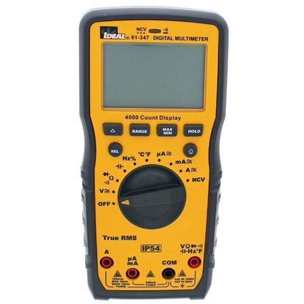 Ideal Industries 1000V Ac/Dc Multimeter. Cat Iv 600V And Cat Iii 1000V Rating.