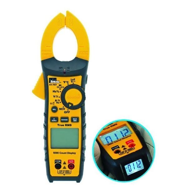 Ideal Industries 600A Ac/Dc TRMS TightSight Clamp Meter. Cat Iv 600V And Cat Iii 1000V Rating.