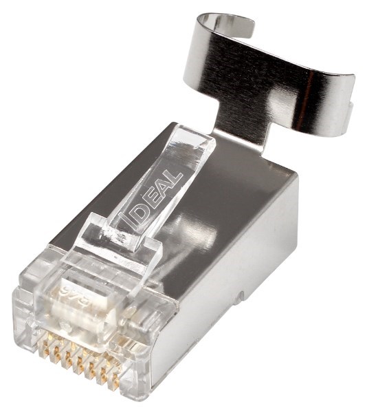 Ideal Industries CAT6A/6/5e STP RJ45 Push Through Plug (Staggered). Pack Of 25. Compatible With 30-495