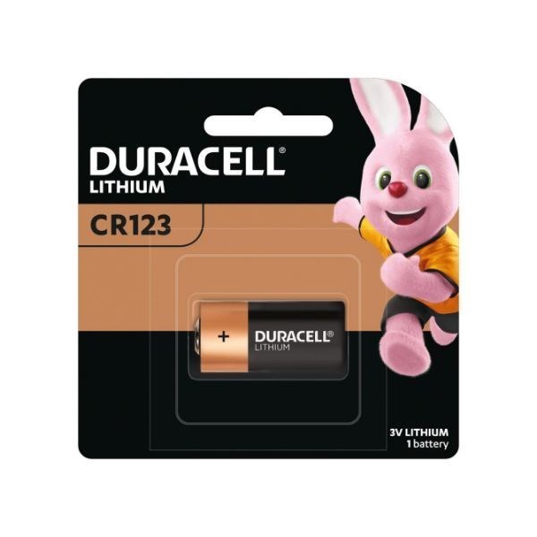 Duracell CR123 Lithium Battery. Pack Of 6