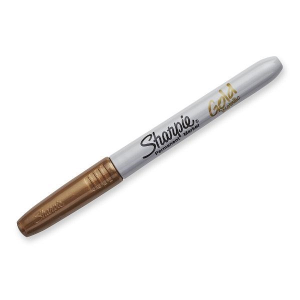Sharpie Permanent Marker (Moq 12) Metallic Gold W/ Fine Point SH1823889