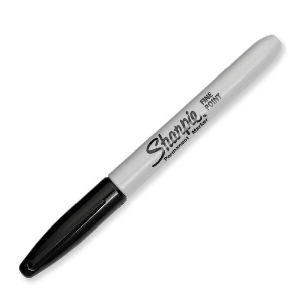 Sharpie Fine Point Permanent Marker Black - Blister Of 2
