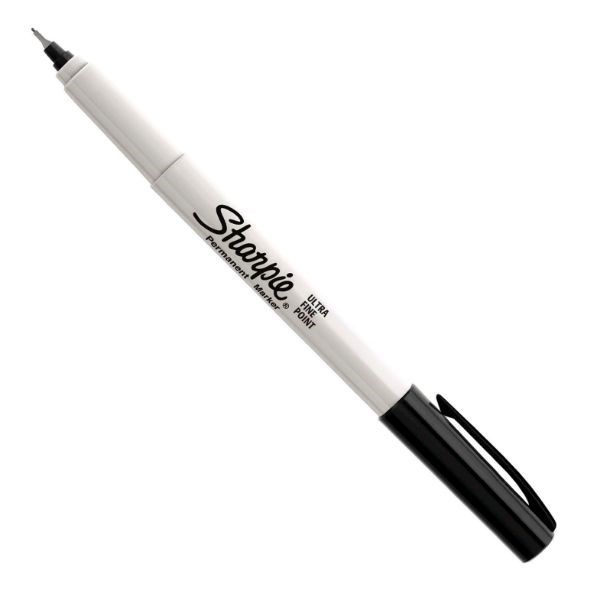 Sharpie Ultra Fine Point (Moq 12) Permanent Black Colour Marker. Permanent On Most Surfaces