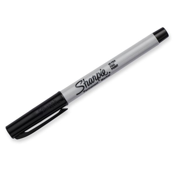 Sharpie S37121 Ultra Fine (Moq 12) Black Permanent Marker Pen