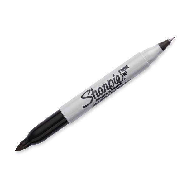 Sharpie Single Twin Tip Permanent Marker Fine & Ultra-Fine Tips. Permanent On Most Surfaces