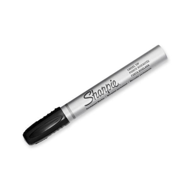Sharpie Metal Perm Marker (Moq 12) W/ Durable Chisel Tip. Tough Durable