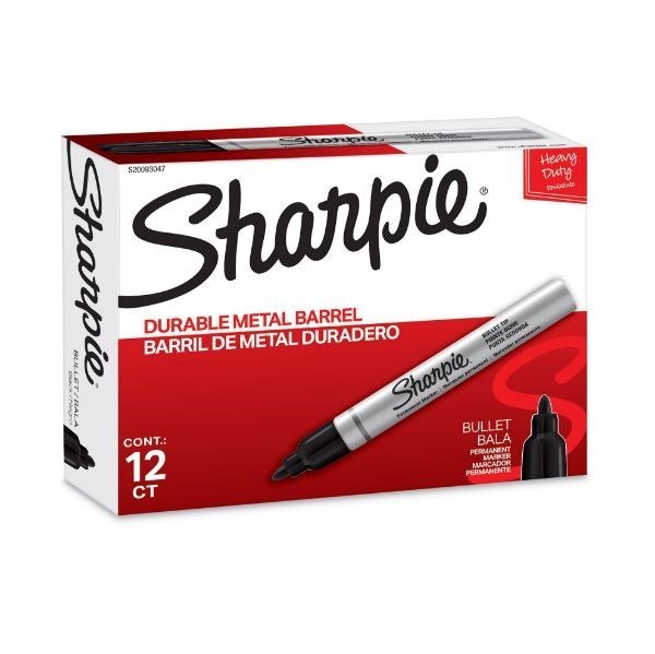 Sharpie Pro Metal Aluminium Bullet Tip Black Colour (Moq 12) Permanent Marker