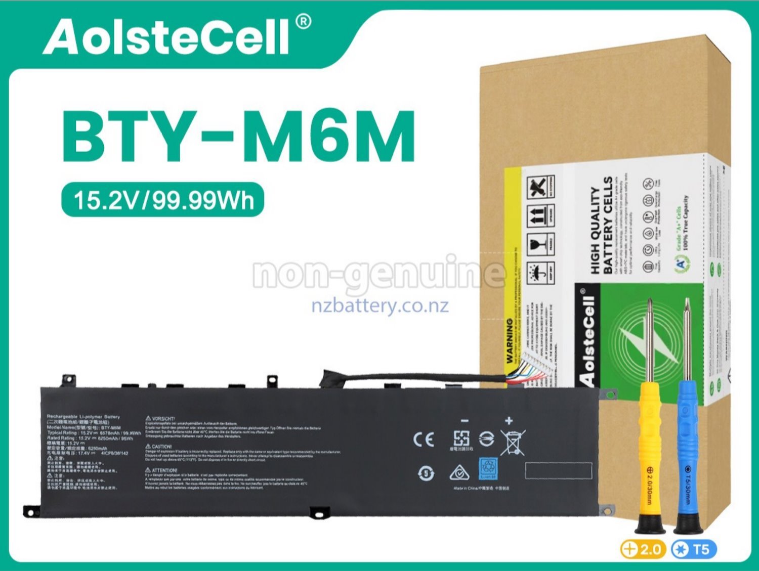 99.99Wh 4 cells battery for MSI GS66