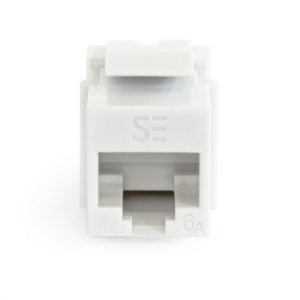Serveredge Universal Cat6A Utp RJ45 Modular Keystone Jack - Quick Tool Compatible - White - Pack Of 10