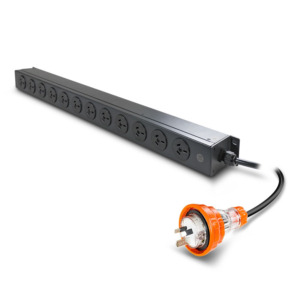 Serveredge Basic Vertical 12 Port Pdu (12) 3 Pin Aus Gpo Output 10A (1) 3 Pin Aus Captive Plug &Lt;Flat Pin&Gt; Input (1) 15A 240V