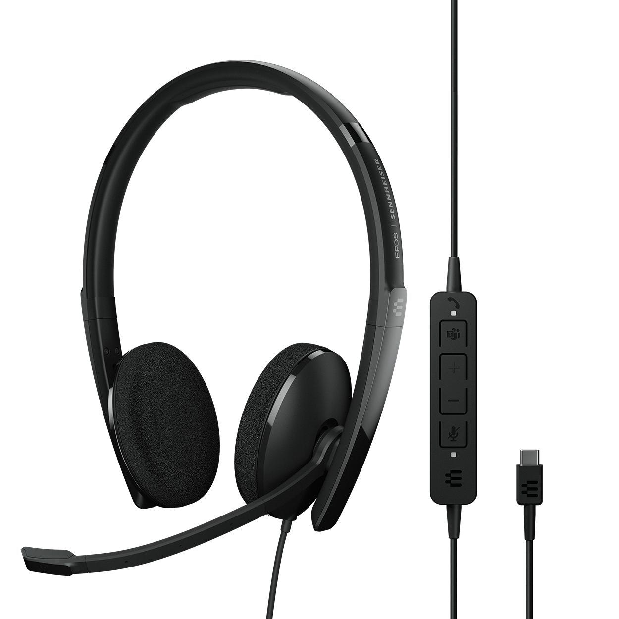 ADAPT 160T ANC USB-C, On-ear, double-sided USB-C headset w. in-line call control