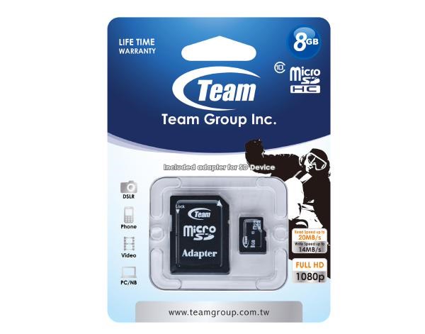 Team 8GB MicroSDHC Card