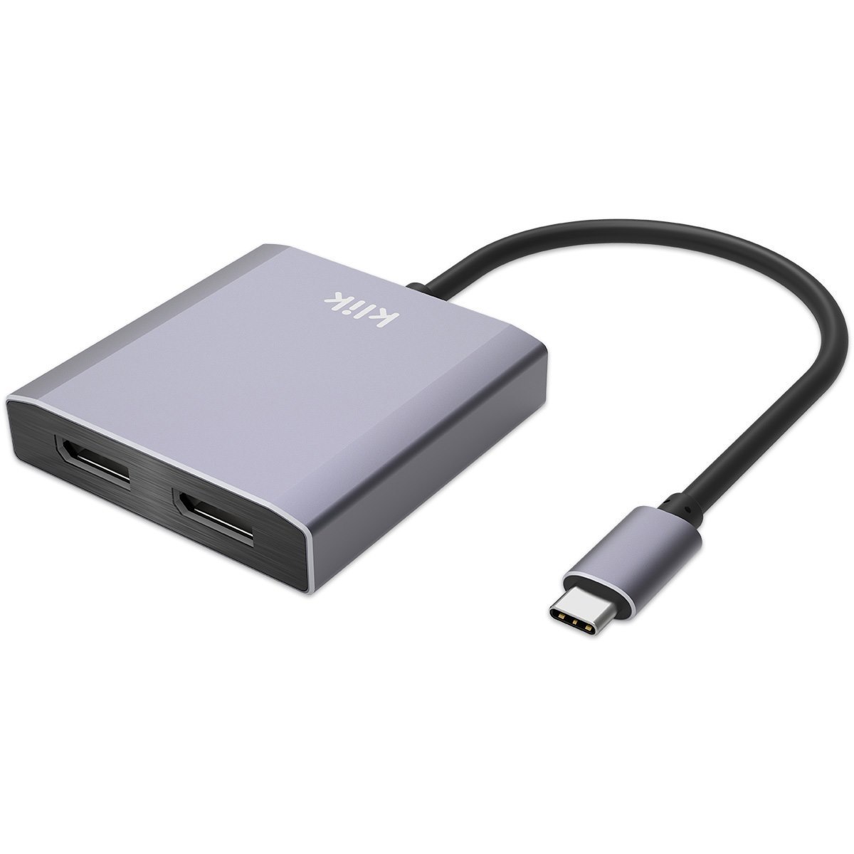 Klik Usb-C Male To Dual DisplayPort Female Adapter