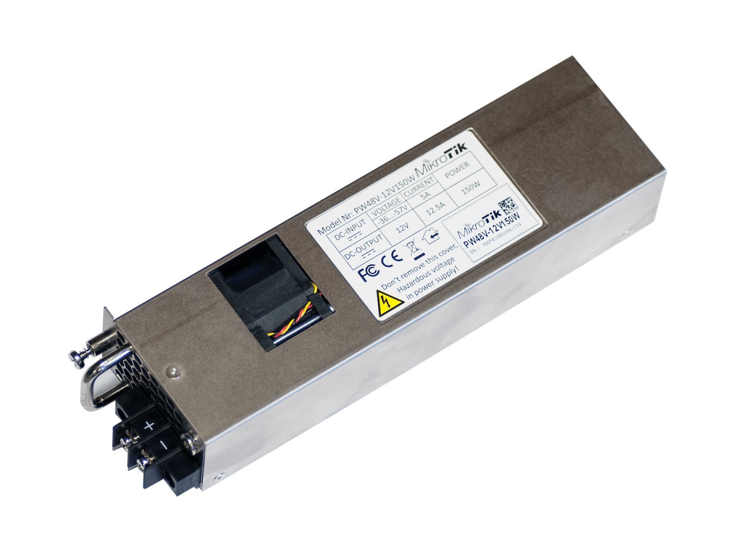 MikroTik Hot Swappable -48V DC 150W Telecom Psu For CCR1072-1G-8S+ &Amp; CCR2216-1G-12XS-2XQ