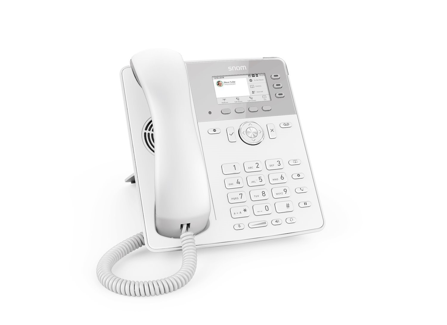 Snom D717 6-Line Desktop Sip Phone In White - No Psu Included - Wide Colour TFT Display - Usb