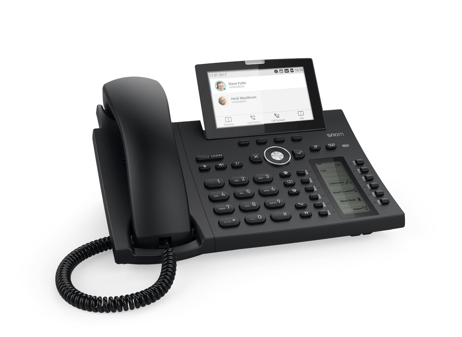 Snom D385 12-Line Desktop Sip Phone - No Psu Included - Hi-Res Colour TFT Display - Usb