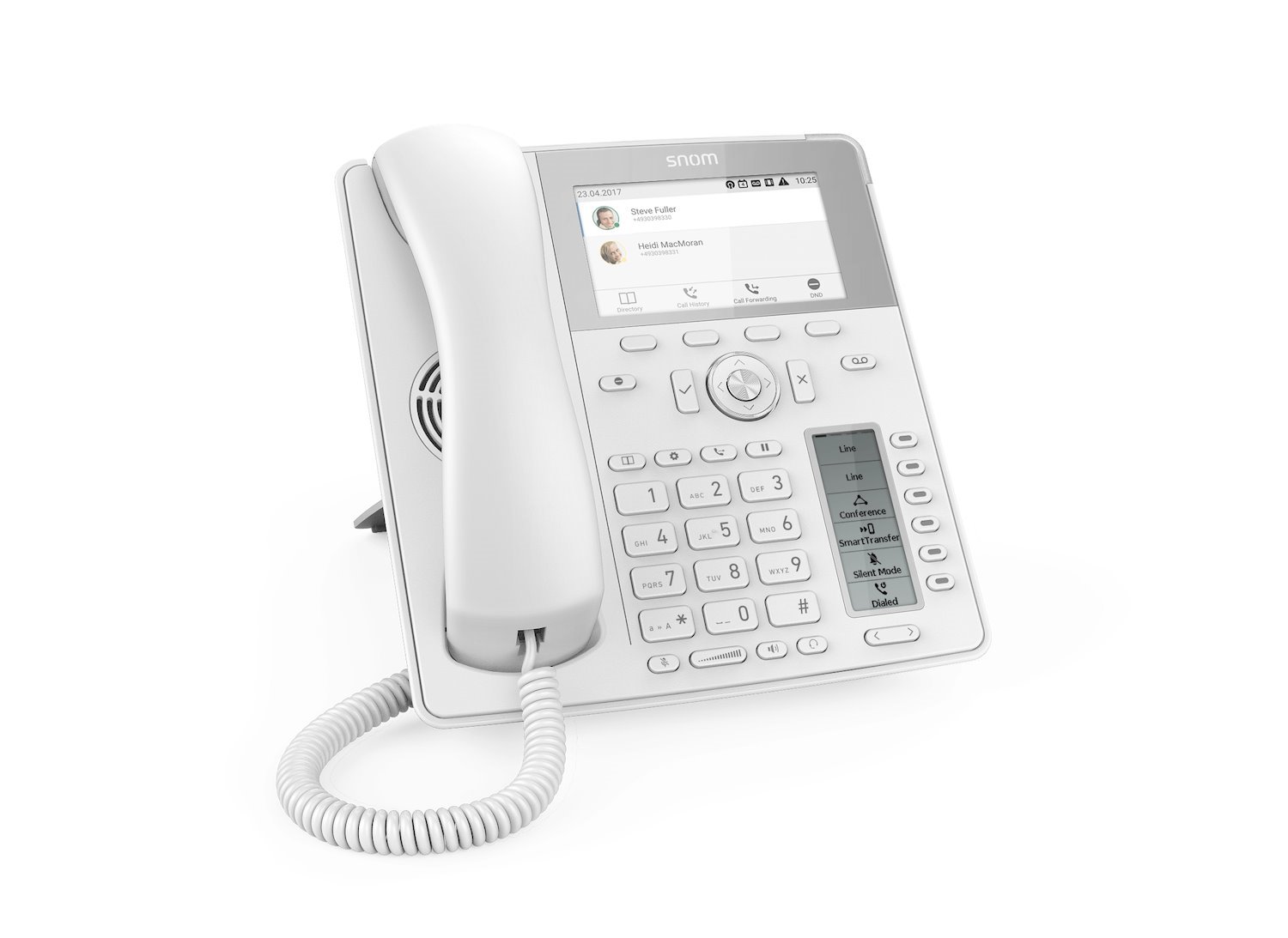 Snom D785 12-Line Desktop Sip Phone In White - No Psu Included - Hi-Res 4.3" Colour Display - Usb