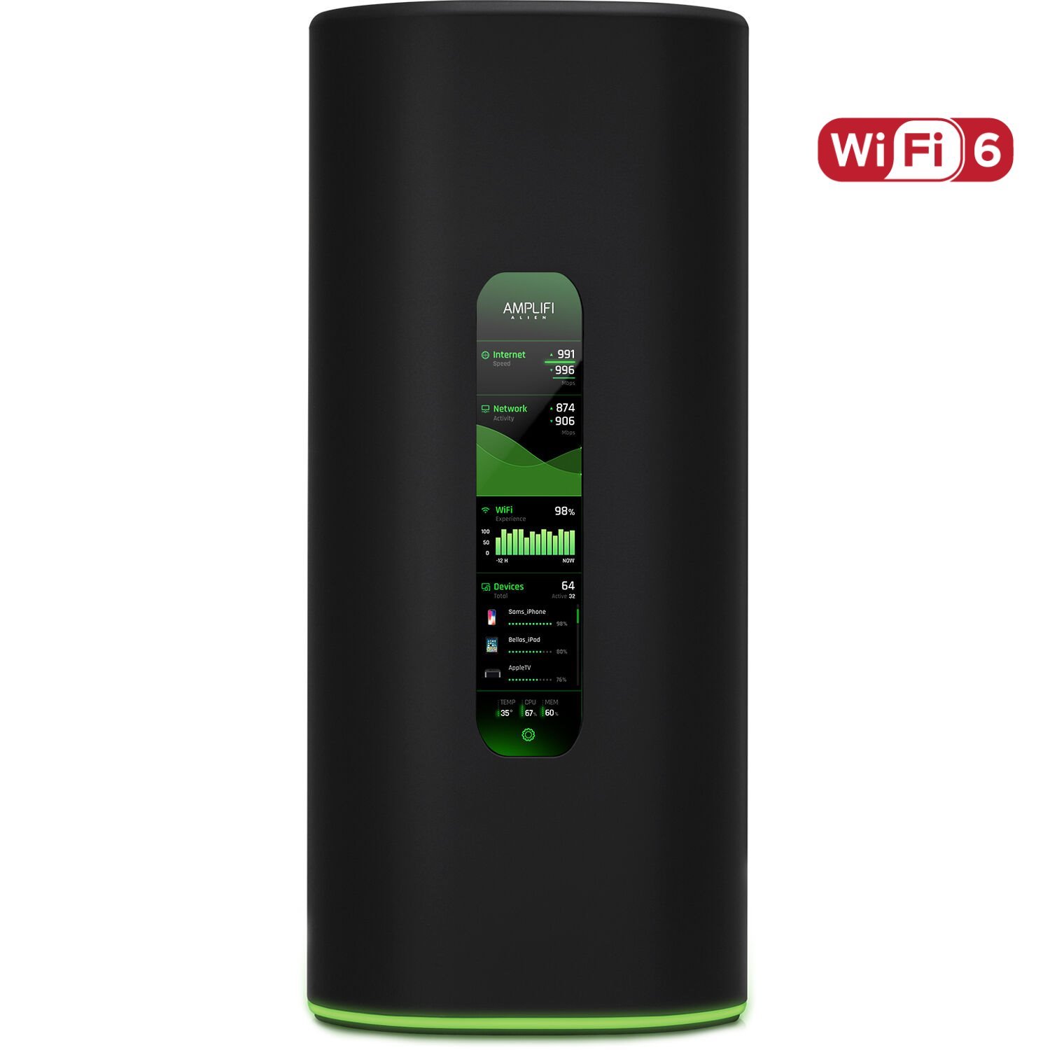 Ubiquiti AmpliFi Alien WiFi 6 Router | AFi-ALN-R