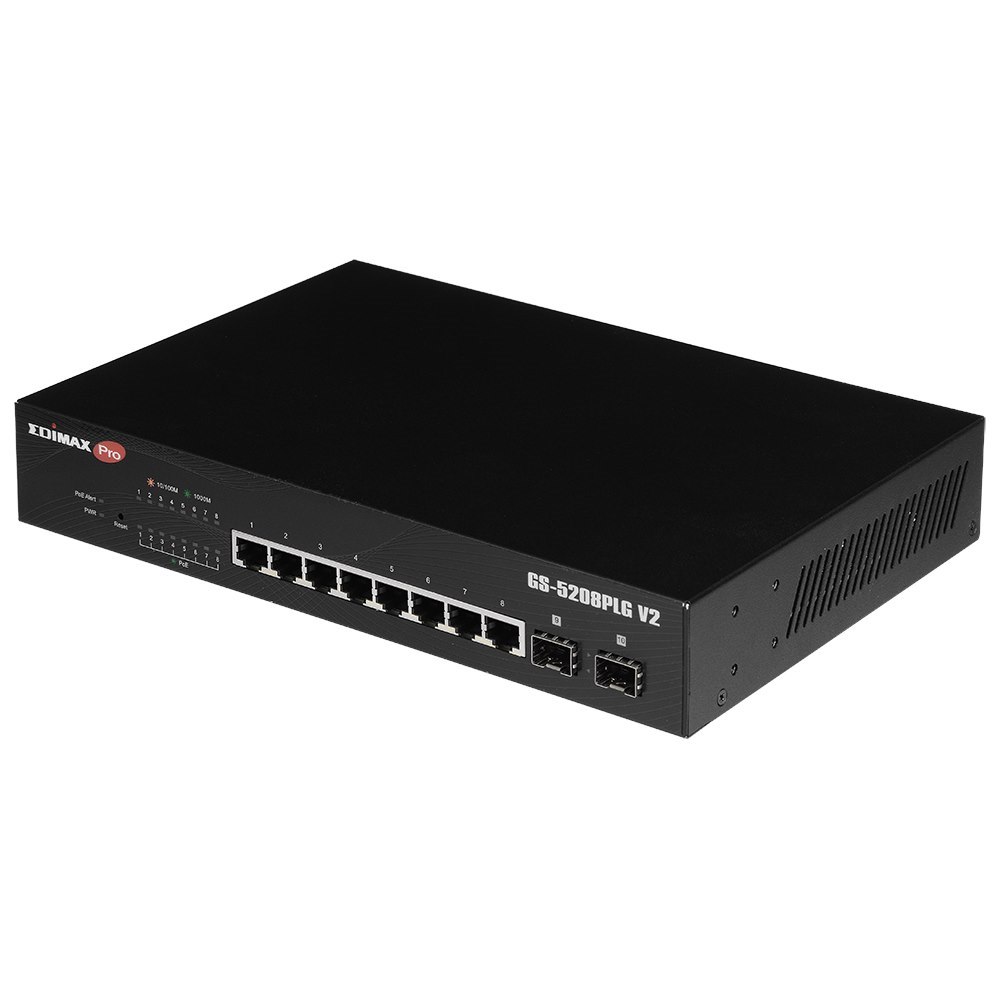 Edimax 10 Port GB PoE+ Websmart Switch With 2 SFP Slots