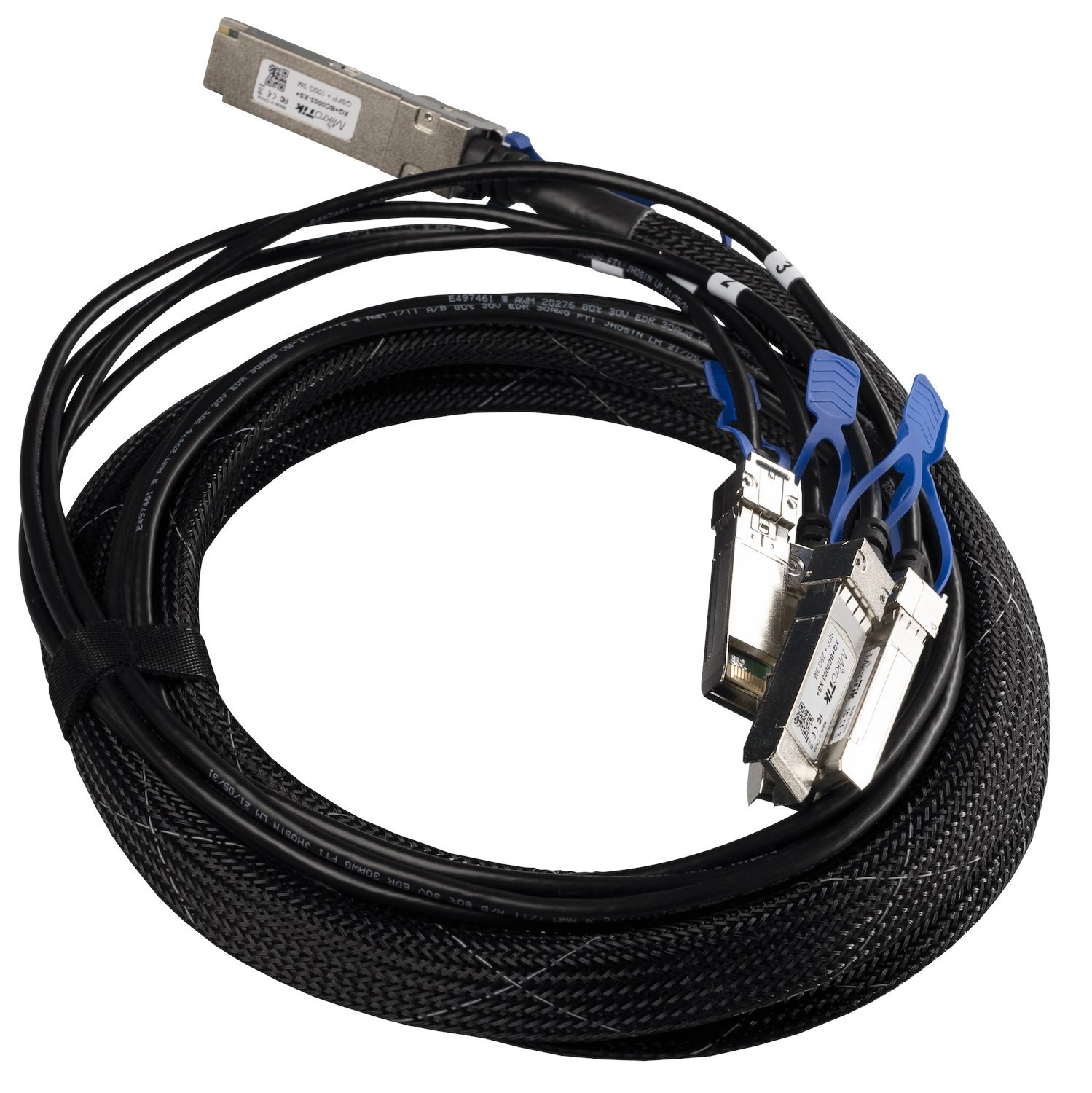 MikroTik QSFP28 To 4xSFP28 Break-Out Cable (100G To 4x25G), 3M