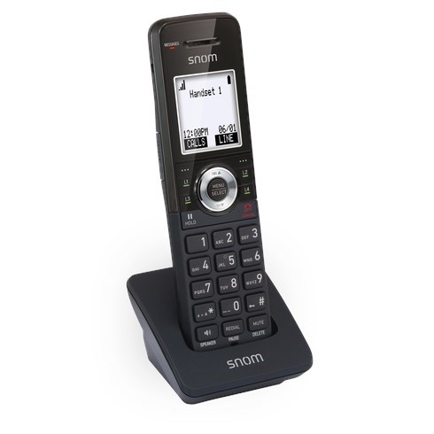 Snom M10-SC Singlecell Dect Sip Phone W/ Charging Base, 1.8''Backlit Graphic LCD