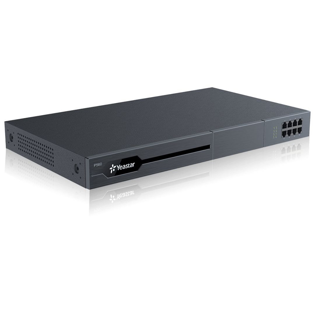 Yeastar P-Series PBX - 100 Users (Max 200), 30 Concurrent Calls (Max 60), 8 Analog Ports