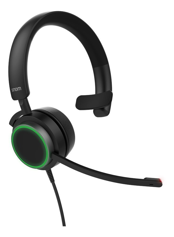Snom A330m Mono Over-Ear Headset, Passive Noise Cancellation, VoIP Phone Headset, USB/3.5mm