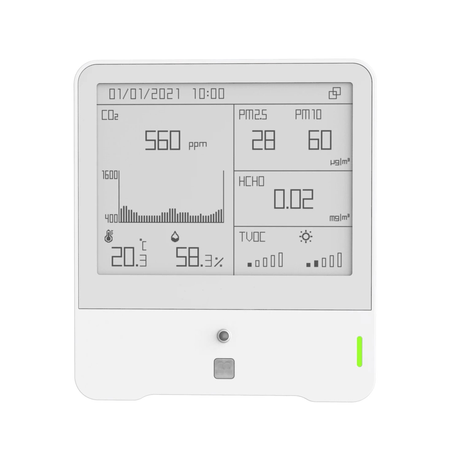 Milesight Indoor Ambience Monitor - Temp, Humidity, Pir, Light, Tvoc, Co2, Barometric