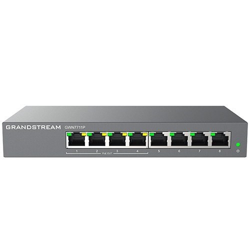 Grandstream Enterprise 8 Port Lite Cloud Managed GbE PoE Switch | GWN7711P