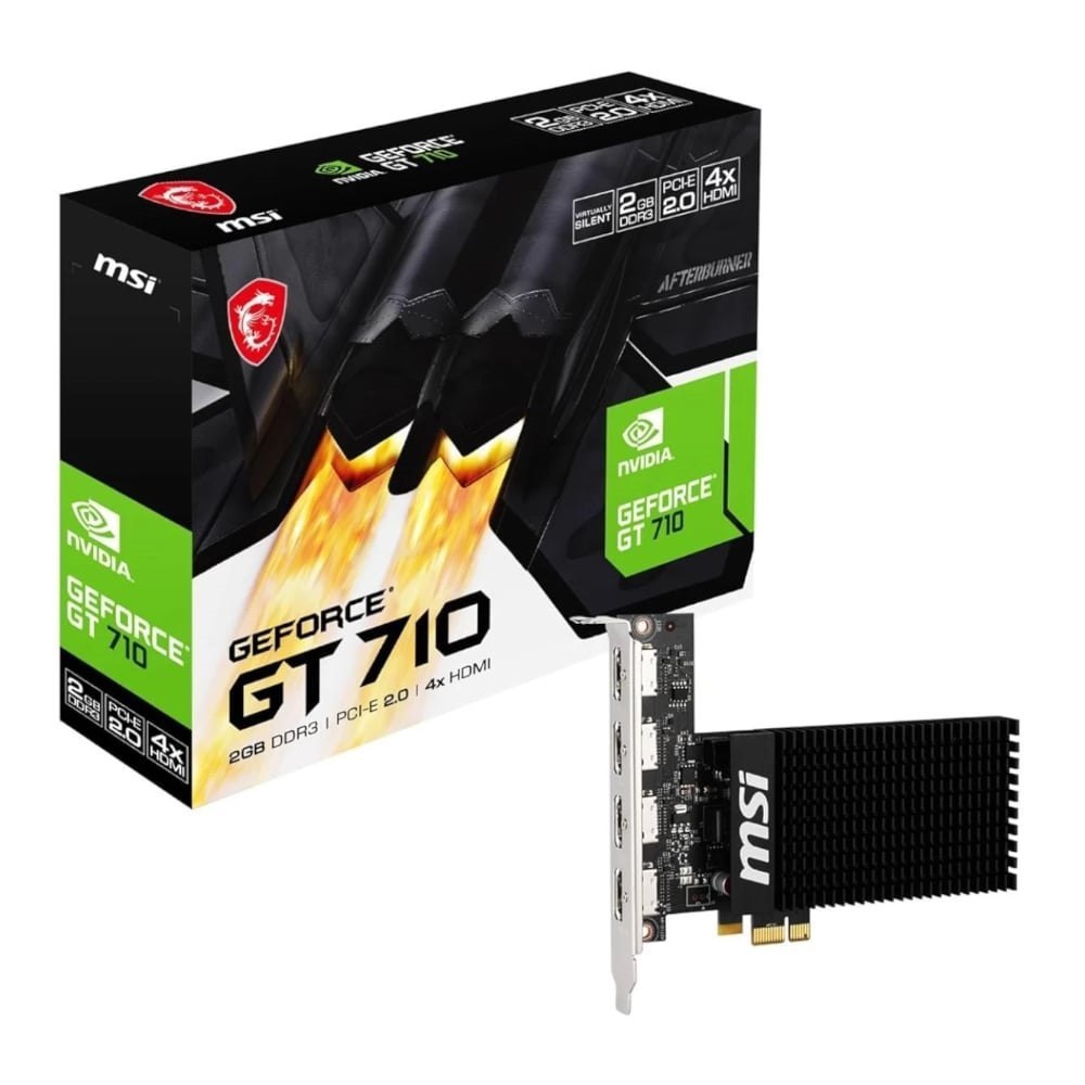 Msi Nvidia GeForce GT 710 2GD3H 2GB 64-Bit 4X Hdmi Graphics Card