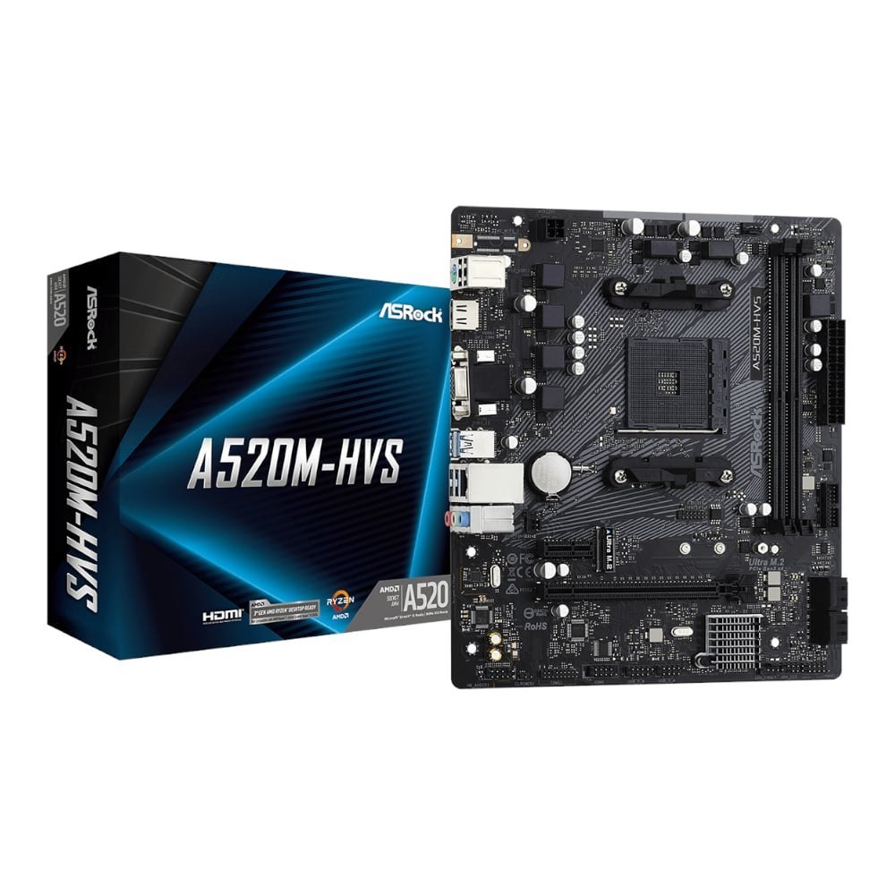 ASRock A520m-Hvs Amd Am4 M-Atx Motherboard