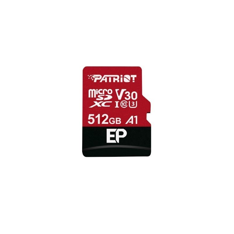 Patriot Ep V30 A1 512GB Micro SDXC Card + Adapter