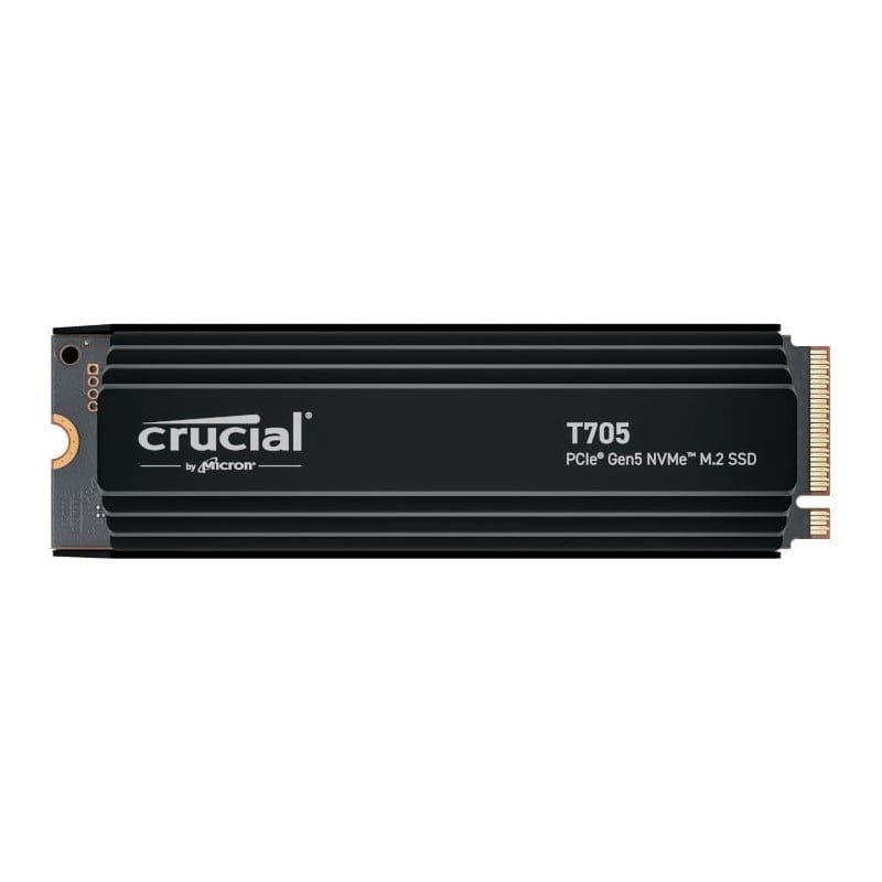 Crucial T705 4TB M.2 NVMe Gen5 With Heatsink Nand SSD