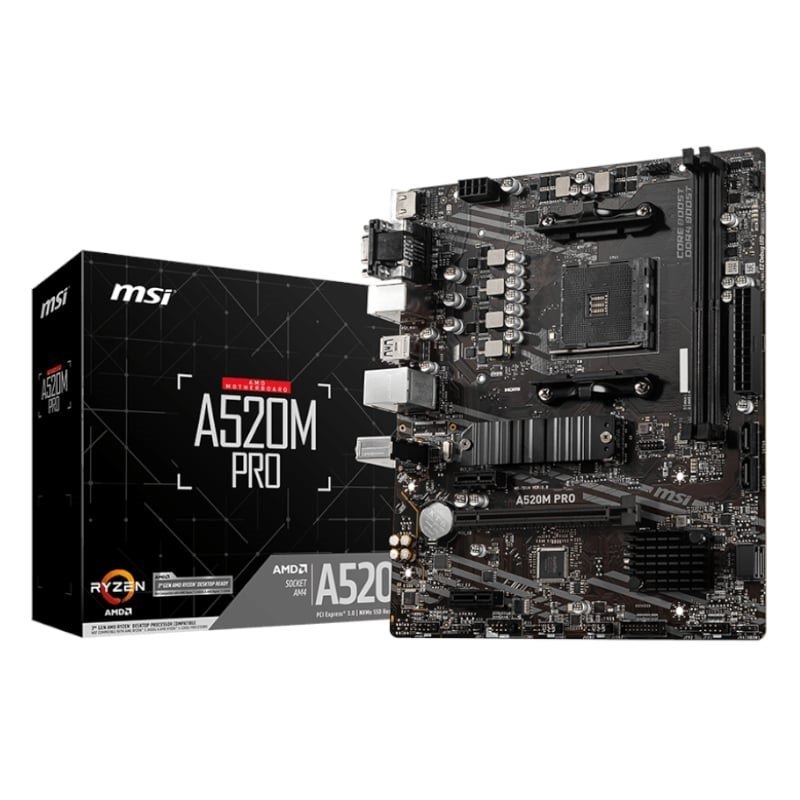 Msi A520m-Pro Amd Am4 Matx Gaming Motherboard