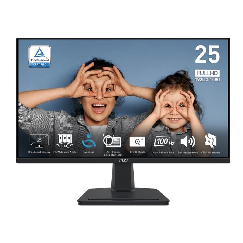 Msi Pro MP251 Professional Monitor 1920X1080 (FHD) Ips 1MS 100Hz Hdmi Black