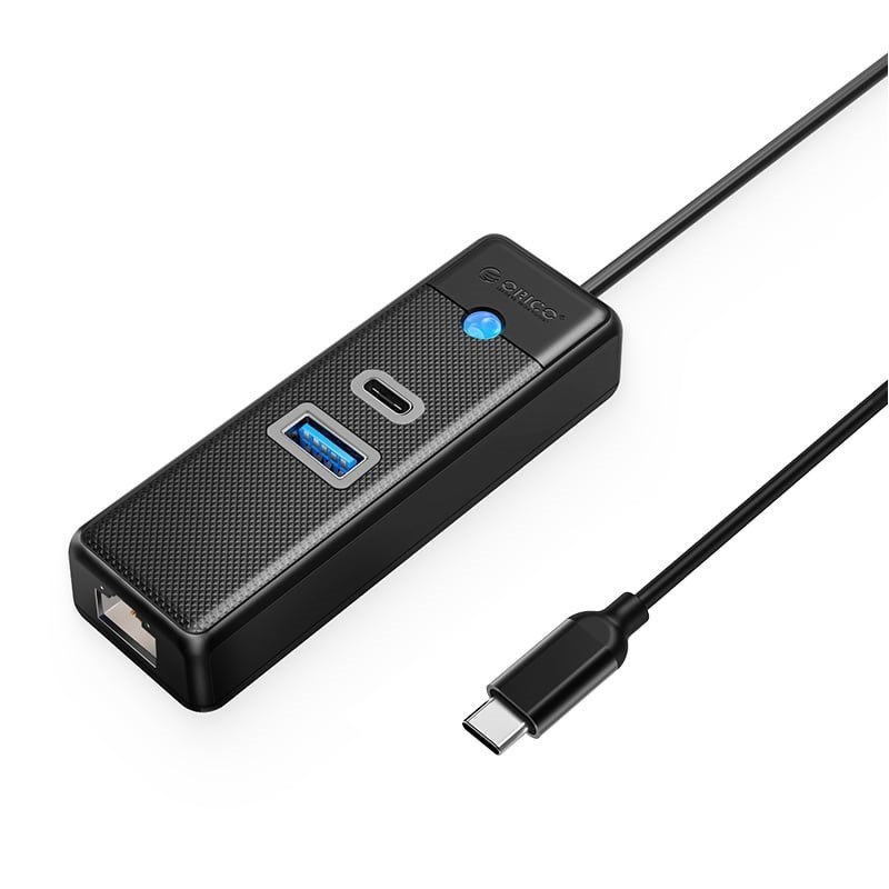 Orico Hub Typec 3 Port W/ Gbe 50CM BK
