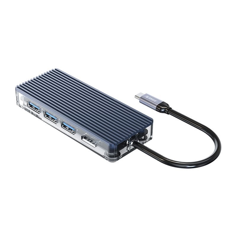 Orico 6 Port Type-C Transparent Hub - Grey