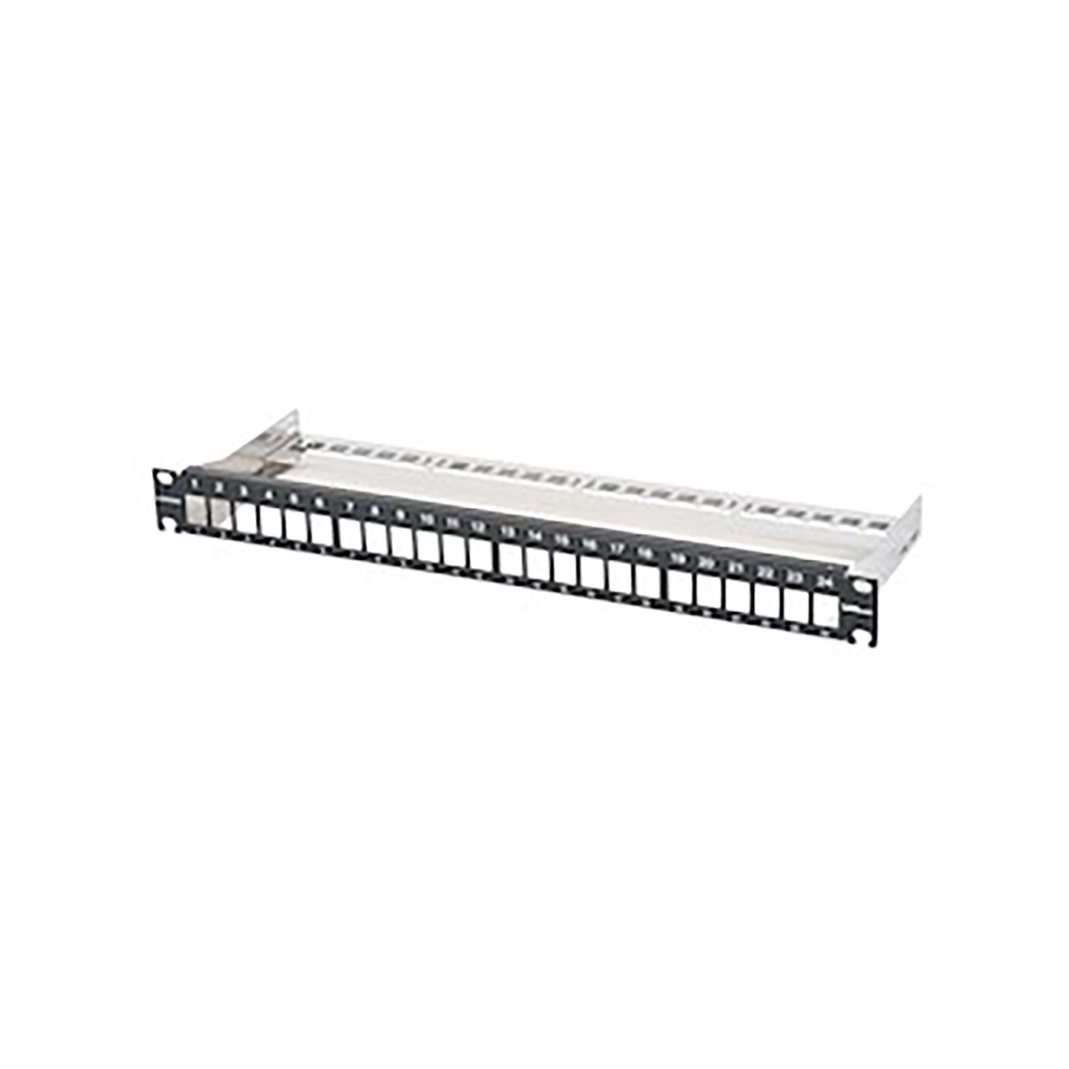 Corning Vol 24-Port Empty 1U Black Patch Panel