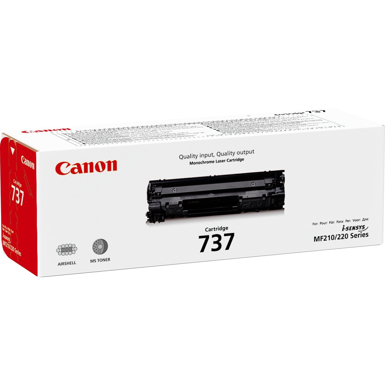 Canon-Toner-CRG 737 BK-MF211 / MF212w / MF216n / MF217w / MF226dn / MF229dw / MF231 / MF232w / MF237w / MF247dw / MF249dw - Yield 2 400