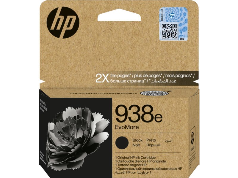 HP EvoMore 938E Original Inkjet Ink Cartridge - Black - 1 / Pack