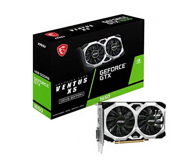 Nvidia GeForce GTX 1650 D6 Ventus XS Ocv1, 4GB DDR6, 128-Bit Vram, 4 Core Boost