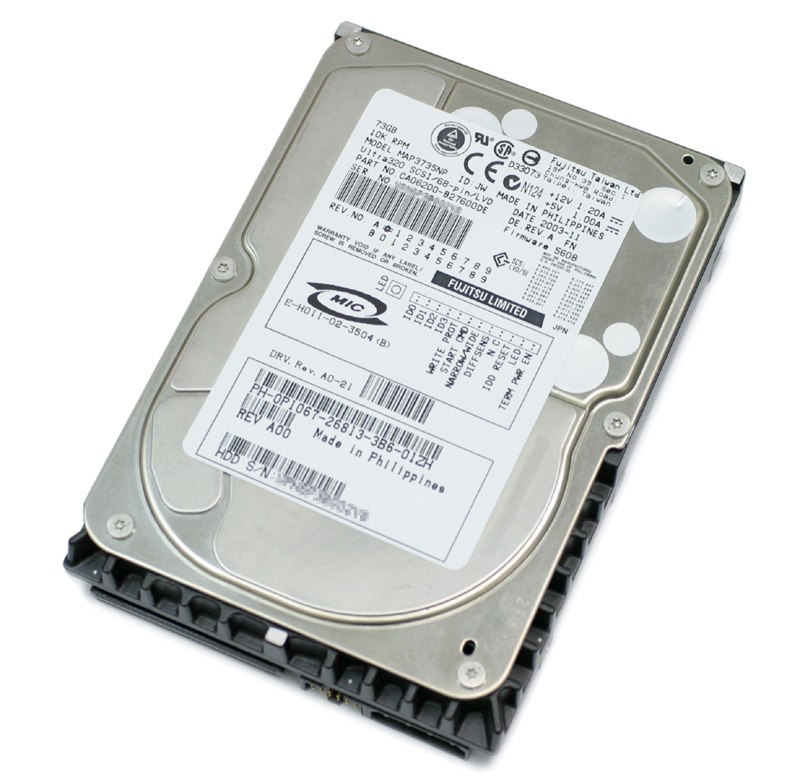 Fujitsu 73GB, Fujitsu Enterprise, 3.5", 10K, Ultra320 Scsi Series