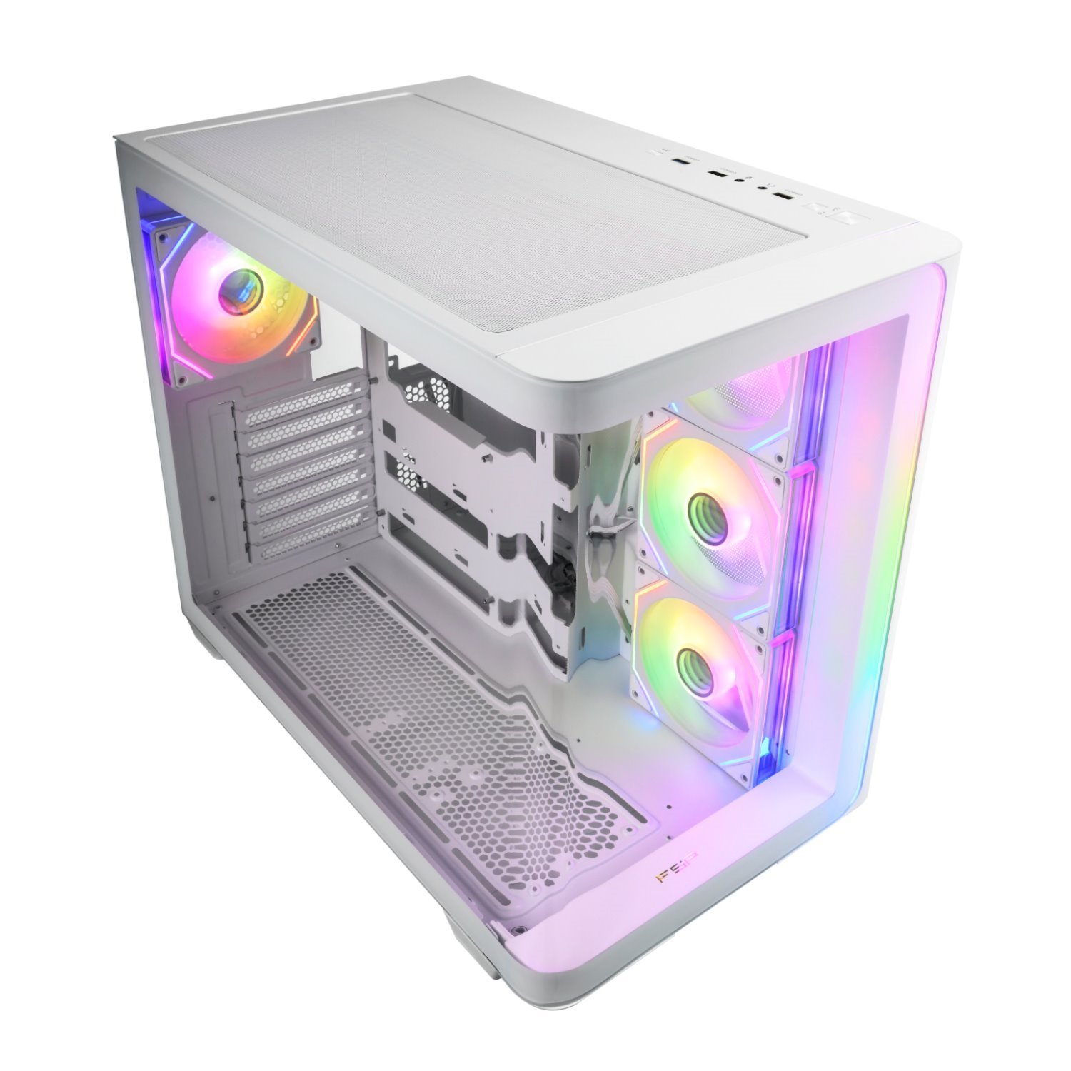 FSP M580 Argb Atx Mid Tower Gaming Chassis - White